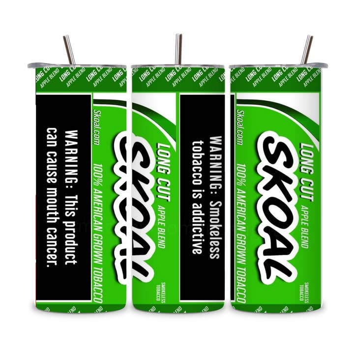 Skoal Long Cut 20oz Tumbler, Double Wall Insulated, Apple for wholesale by MadeByMomAnDaughter