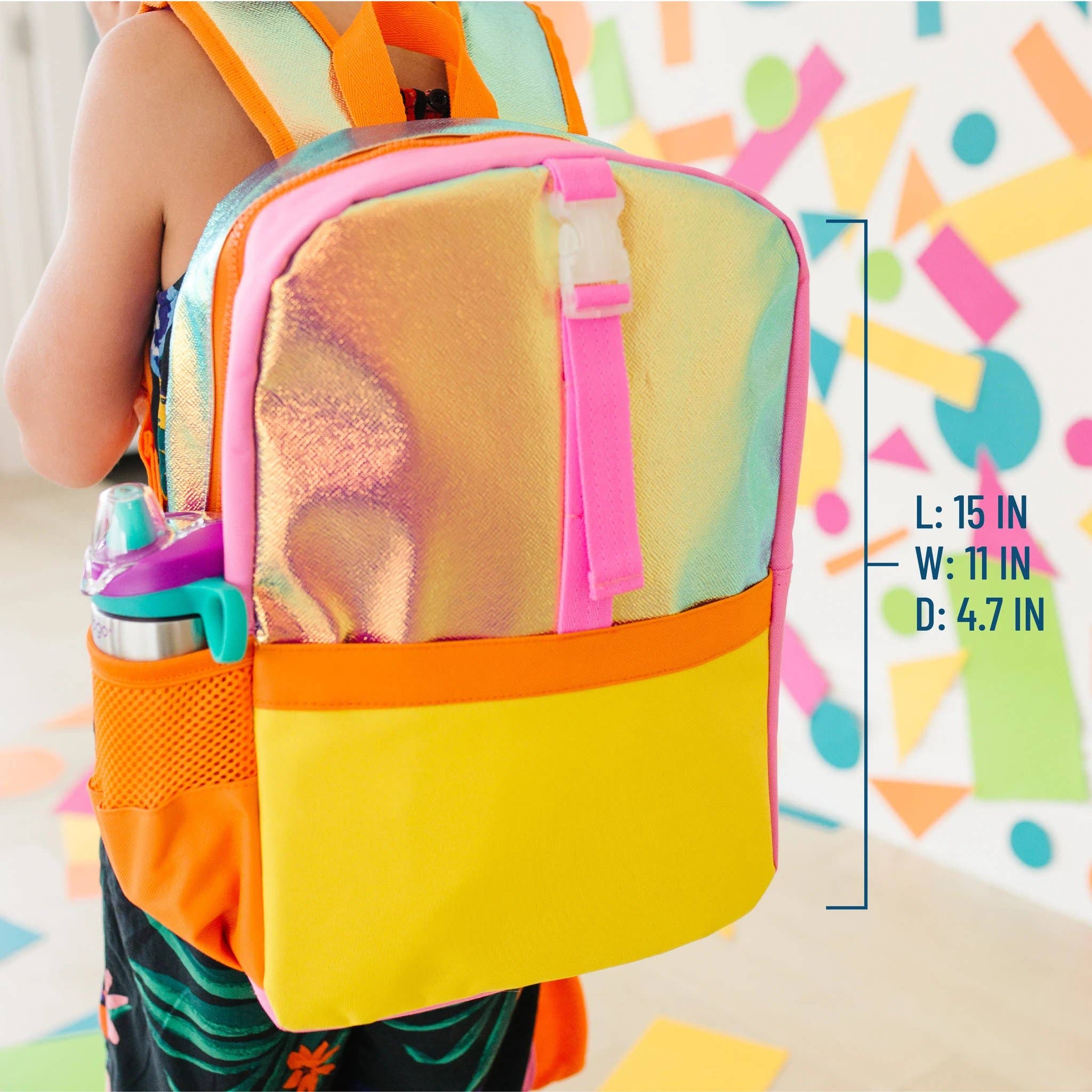 Wildkin - Wholesale Backpack - Kids - Orange Shimmer Pack It All Backpack4
