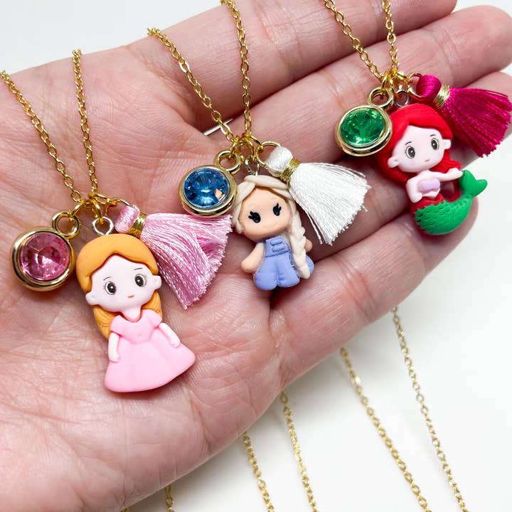 Colliers à chaîne de 16 pouces - Princess et M Mouse pour la vente par Shantiques Mini Creations