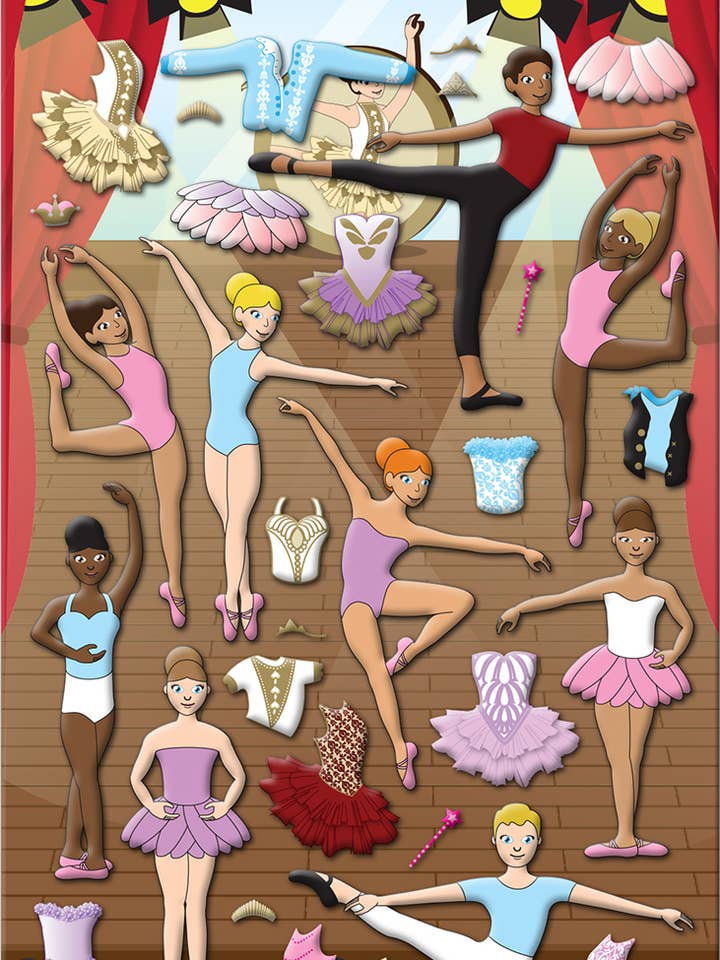 Schaumballett Verkleidung Kinderbastelaufkleber für den Großhandel von Paper Projects Ltd