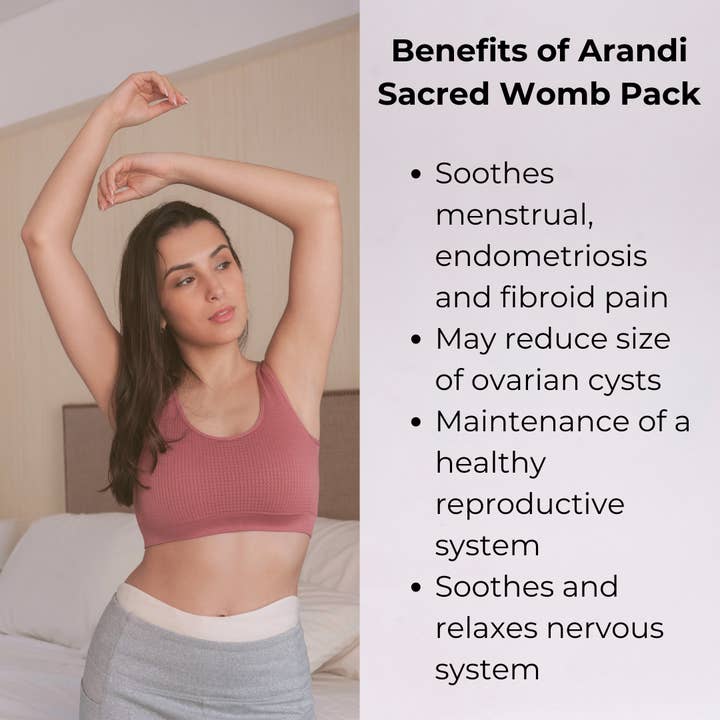 Arandi LLC - Wholesale Cotton Pad - Arandi Sacred Womb Pack Bundle (Wrap + 250ml Castor Oil)
