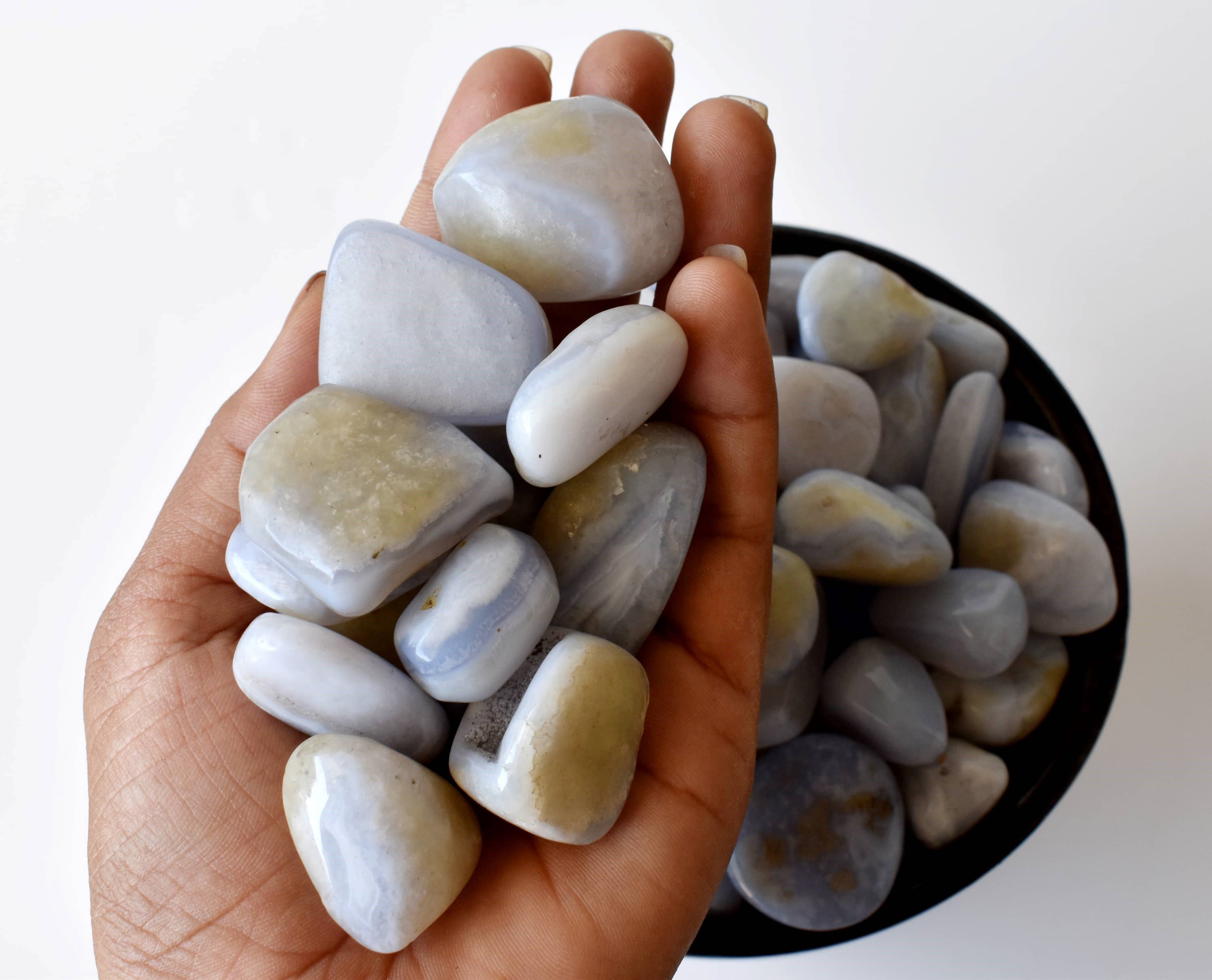 Soothing Crystals - Vente Pierre et cristal de spiritualité - 100g Pierres Polies | Agate Dentelle Bleue | Cristaux de Guérison7