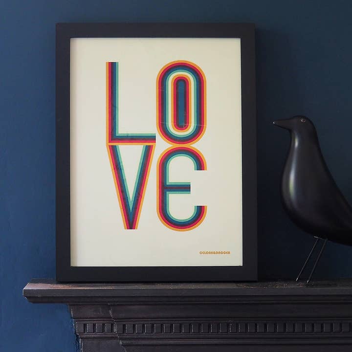 Imprimé Big Love 70's pour la vente par Cloud Cuckoo Design