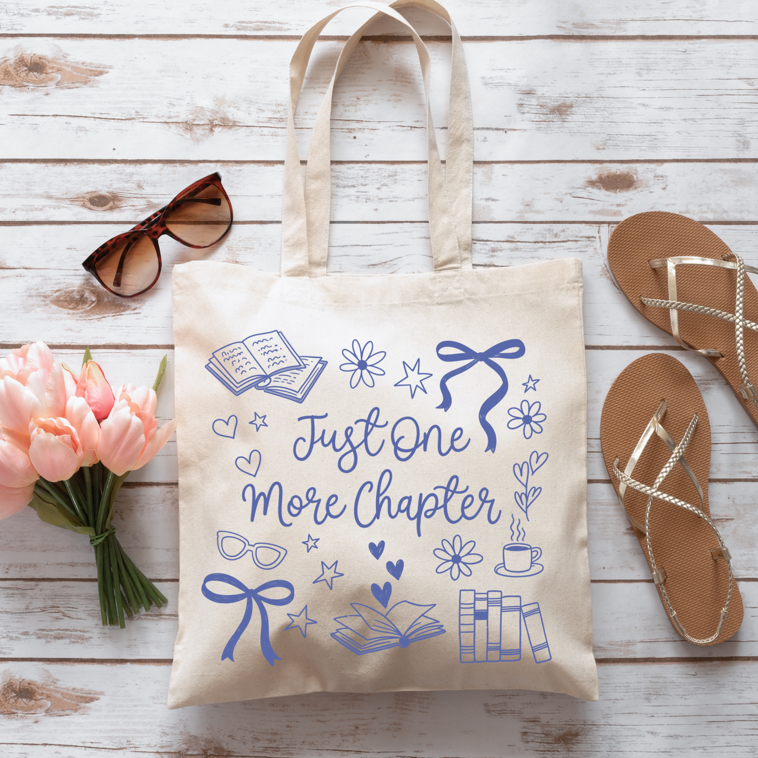 The Gift Genie LLC – wholesale Tote bag – Women's – Just One More Chapter - Tote Bag1
