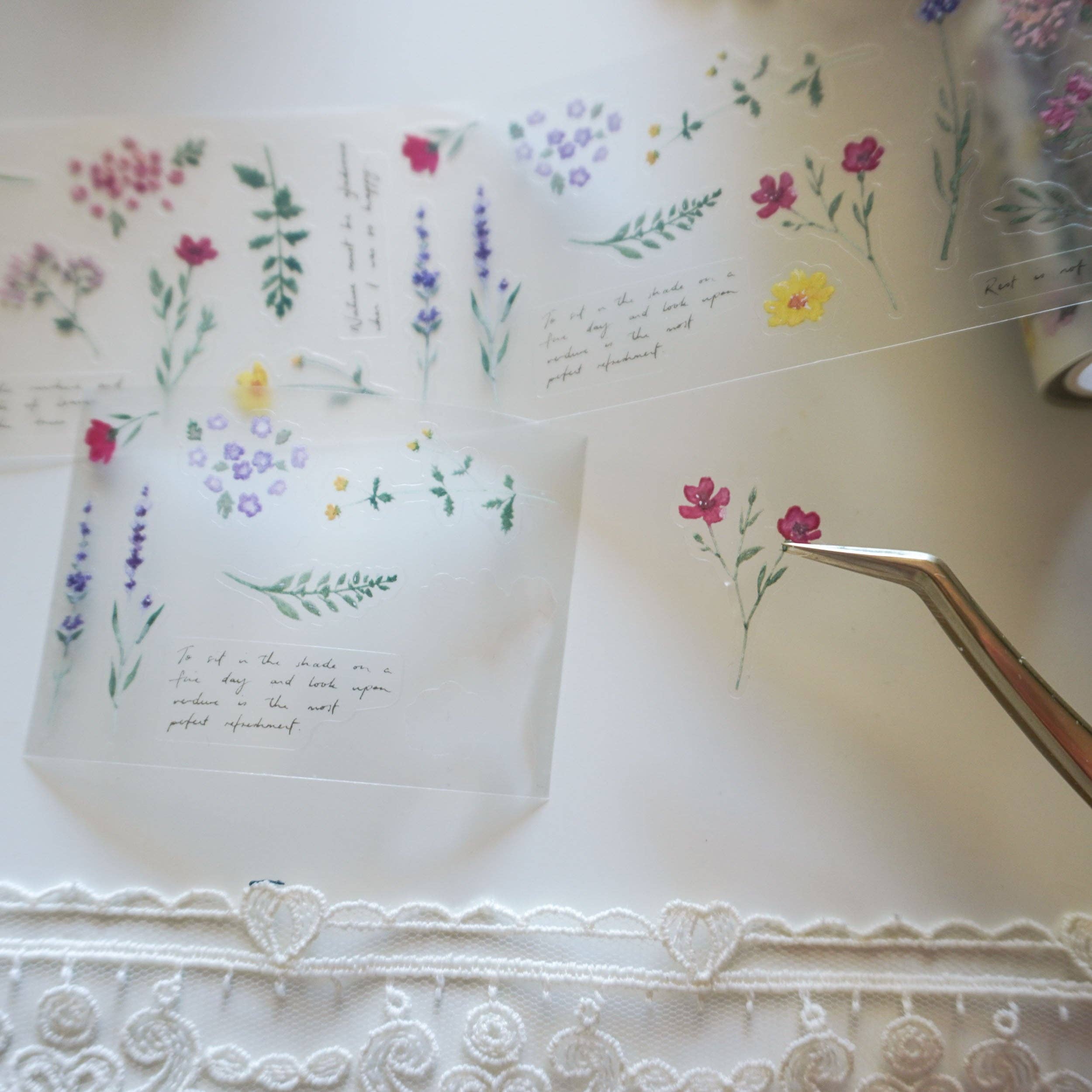 Note & Wish - Wholesale Tape - Wild Flowers Pre-Cut PET Tape1