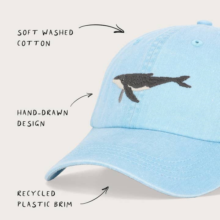 Pallion Point - Wholesale Baseball cap – Unisex - Humpback Whale Fish Lid | Cotton Dad Cap in Blue3