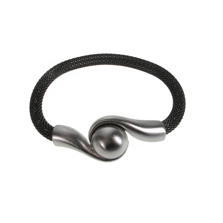 Erica Zap Designs - Wholesale Link & Chain Bracelet - Mesh Bracelet with Magnetic Swirl Ball Clasp2