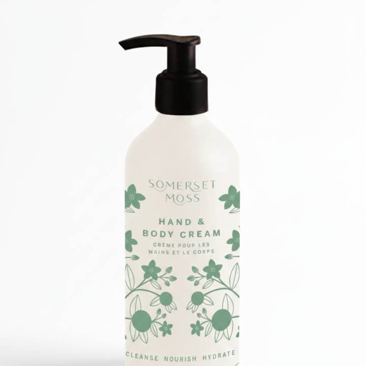 Botanical Hand & Body Cream for wholesale by Somerset Moss (No Duties | Ships from CA | USMCA Compliant)
