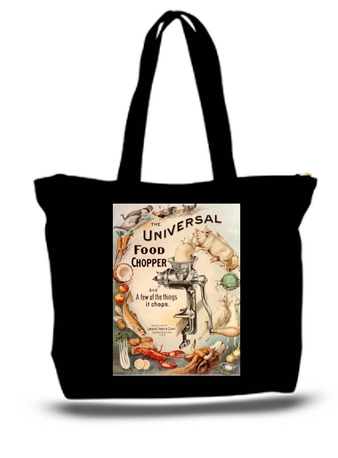 BMS BIZ - Wholesale Tote Bag - Unisex - Universal Food Chopper Advertising 1944 Large Tote Grocery0