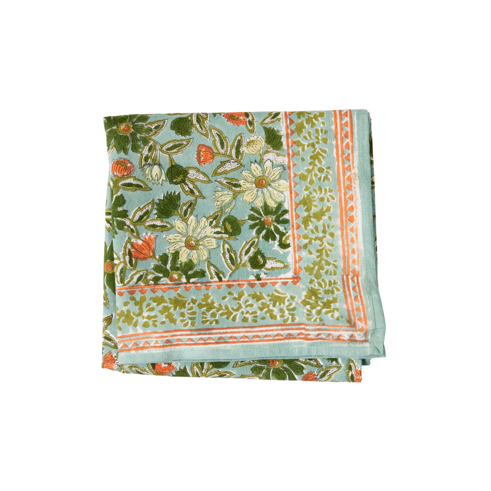 Bonheur du Jour – wholesale Head scarf – Women's – Indian Scarf - Meera Blue Green3