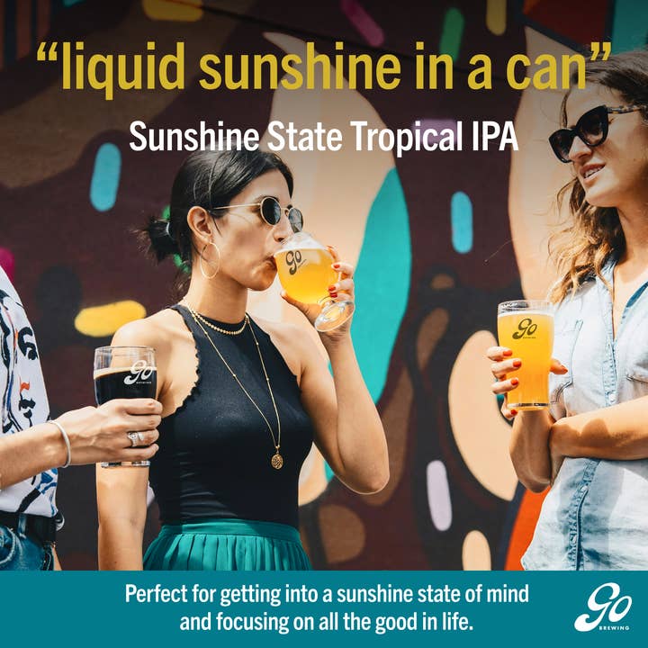 Go Brewing - Wholesale Non-Alcoholic Beer - Go Brewing Sunshine State IPA - 6 Pack - Non Alcoholic Beer