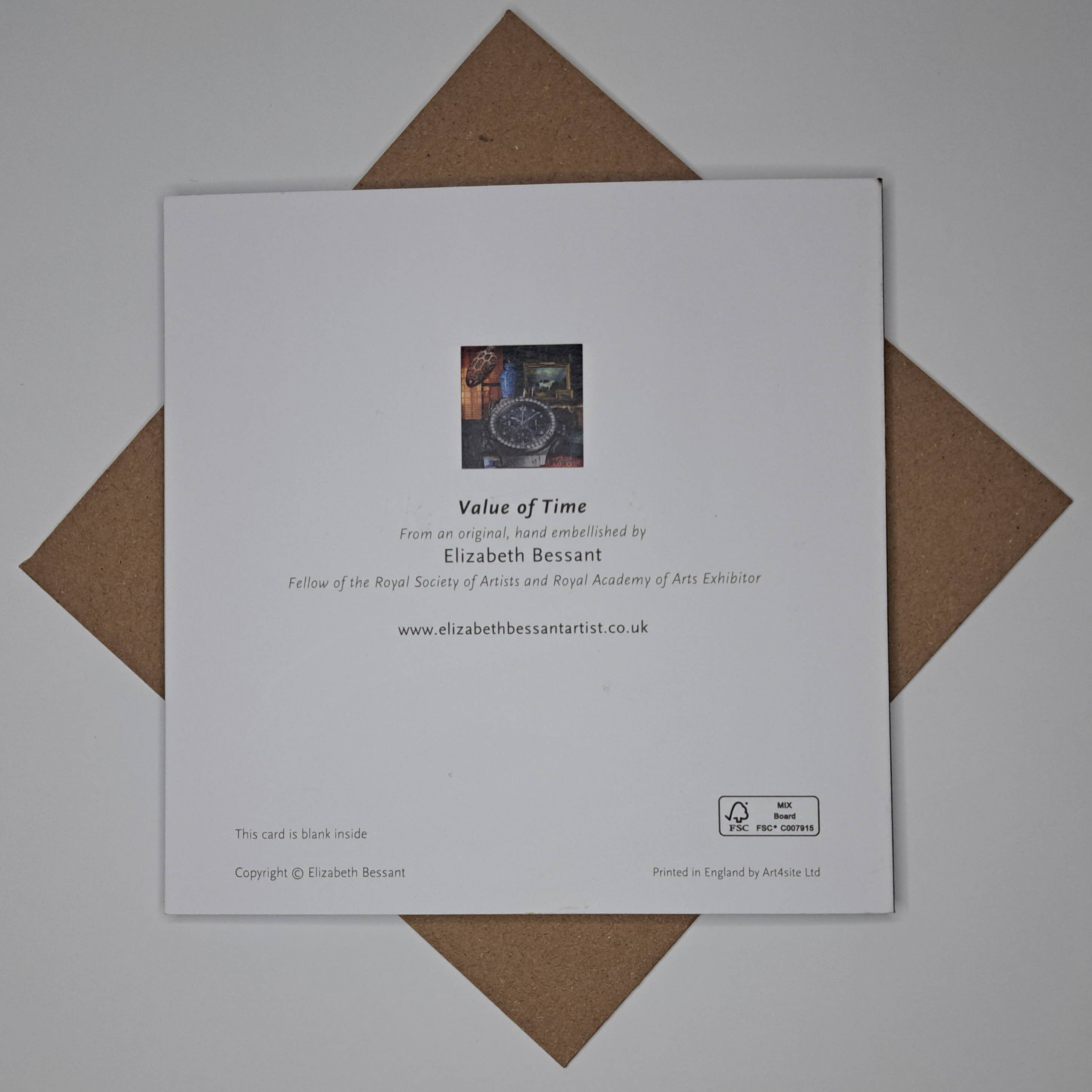 Elizabeth Bessant - Wholesale Everyday Greeting Card - The Value of Time greetings card1