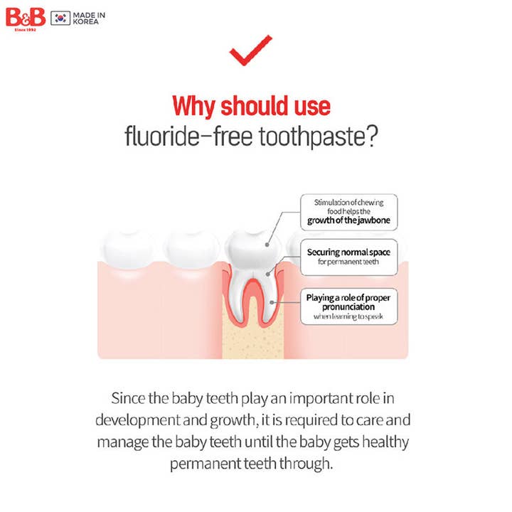 Dentifrice pour bébé B&B Plus Gel Type Fraise 40g (Étape 2) pour la vente par K-baby