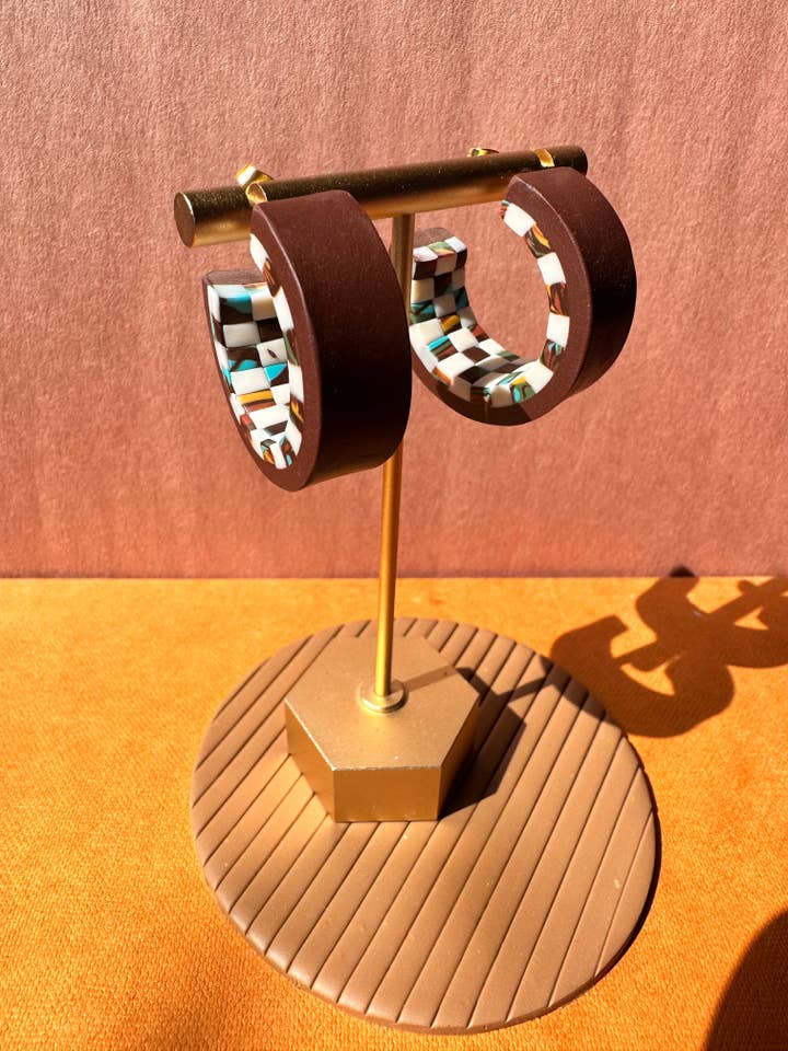 Aros retro por atacado de She makes clay