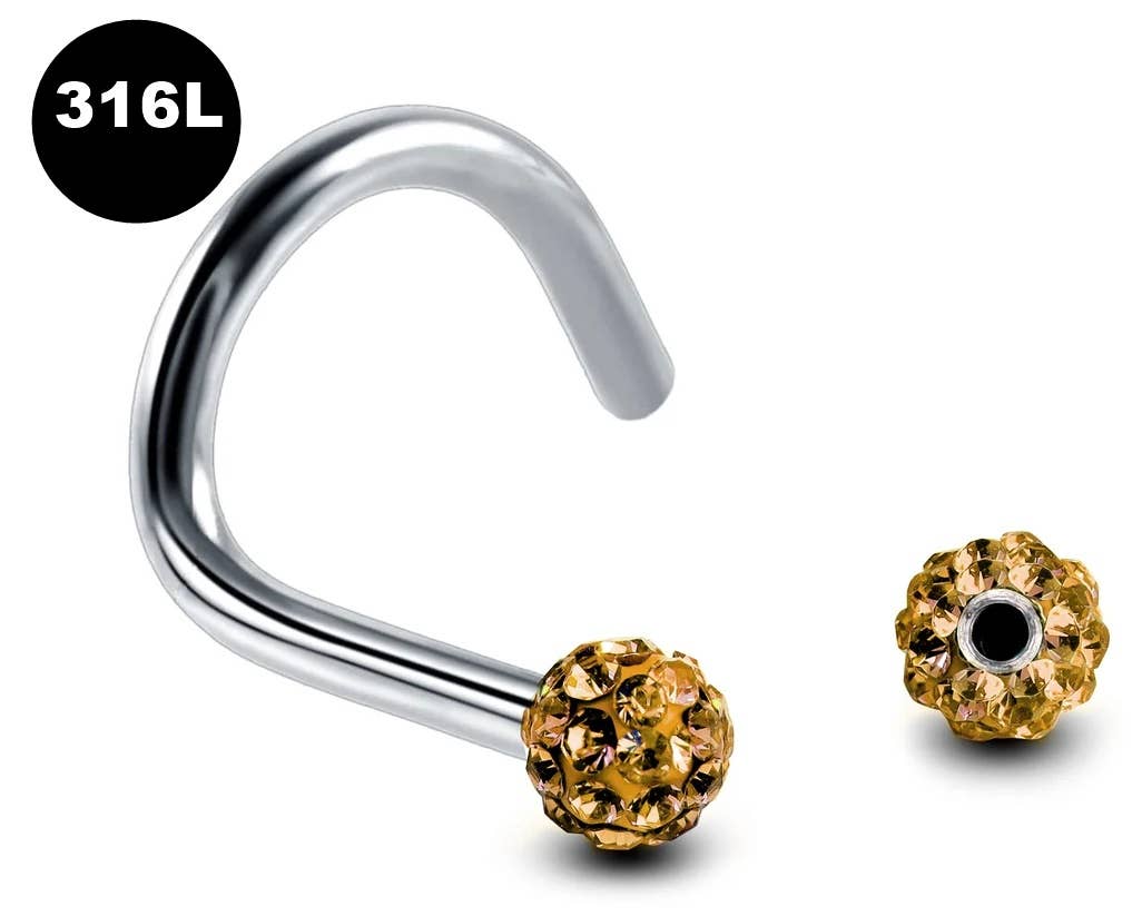 Bodytrend – Anel de nariz por atacado – Piercings de Nariz, Anel de Nariz-Parafuso de Narina & Bola Ferido -316L5