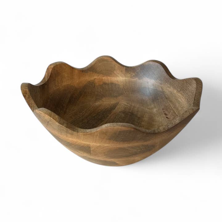 My Casita - Wholesale Decorative Plate/Dish/Bowl - 12" Wavy Mango Bowl W-LG0