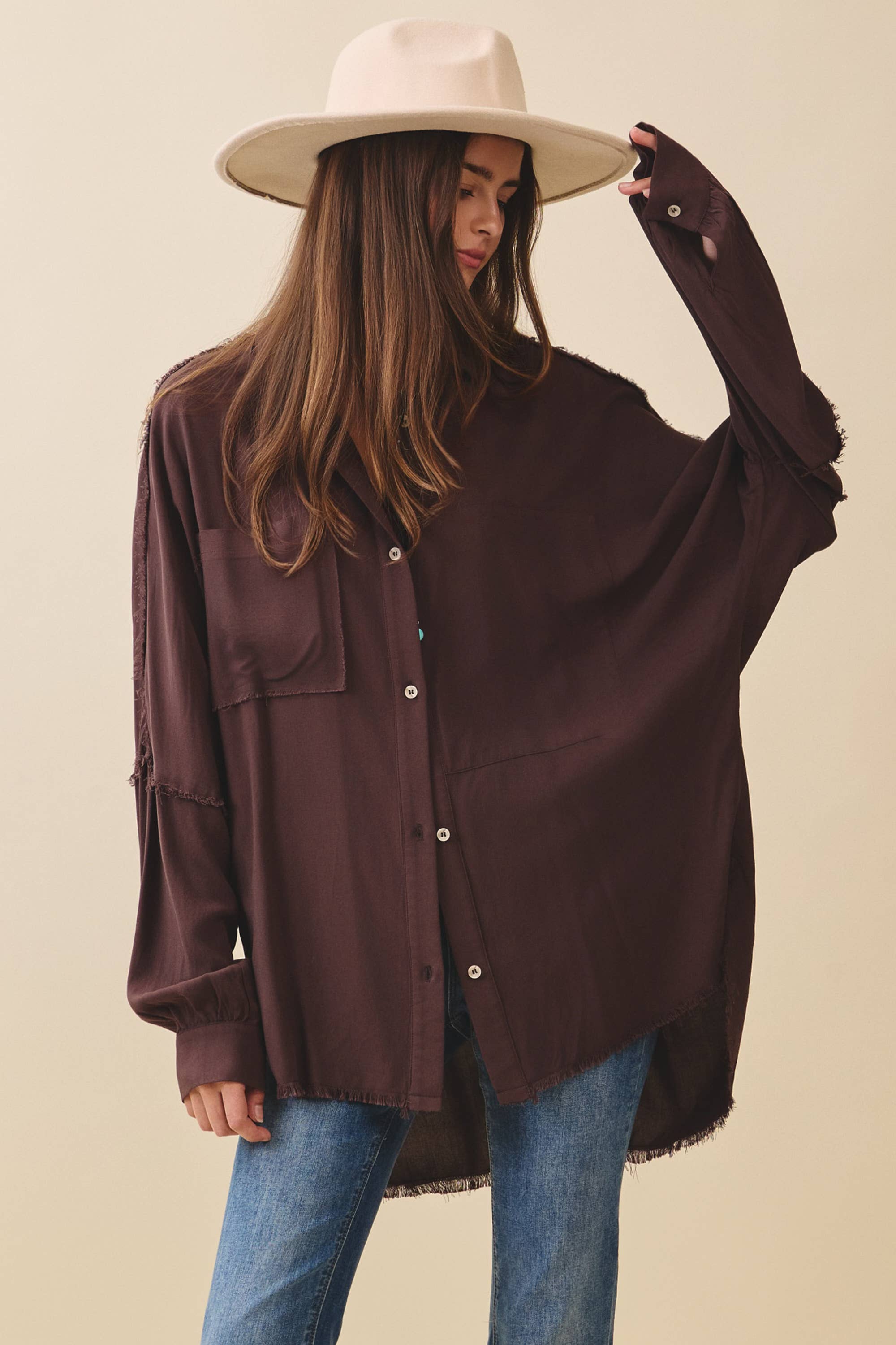 AEMI + CO - Wholesale Button Down Shirt - Women's - 879AK Delilah Shirt14