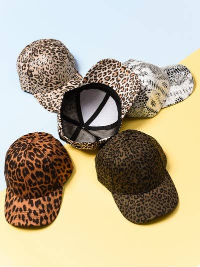ANIMAL PRINT BASE BALL CAPS | 40HW710 for wholesale by JOSSLYN by wall to wall