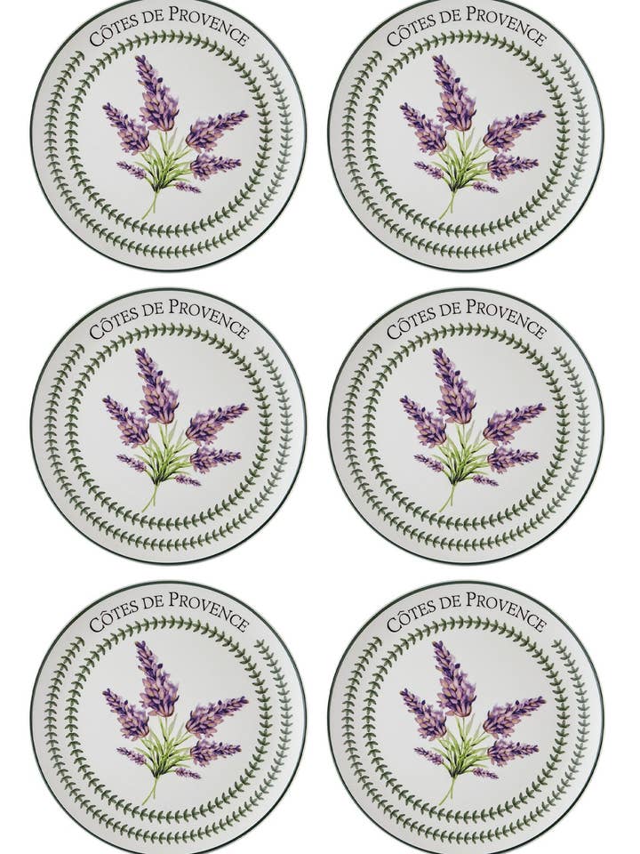 Assiettes à dîner Collection Provence, ensemble de 6 pour la vente par Rozi