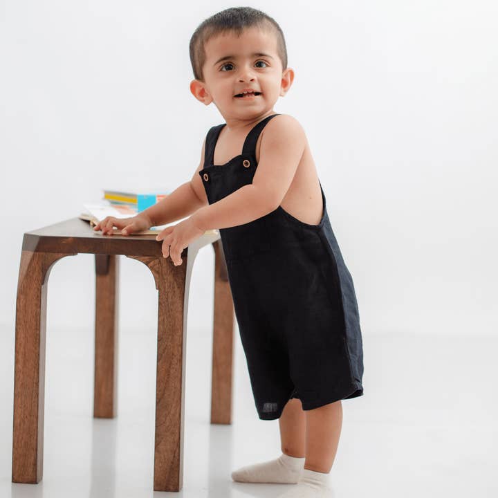 Pocketful of Play Linen Cotton Unisex Dungaree (Black) and other Purchase Wholesale coconut shell products. Free Returns & Net 60 Terms on Faire trending on Faire.