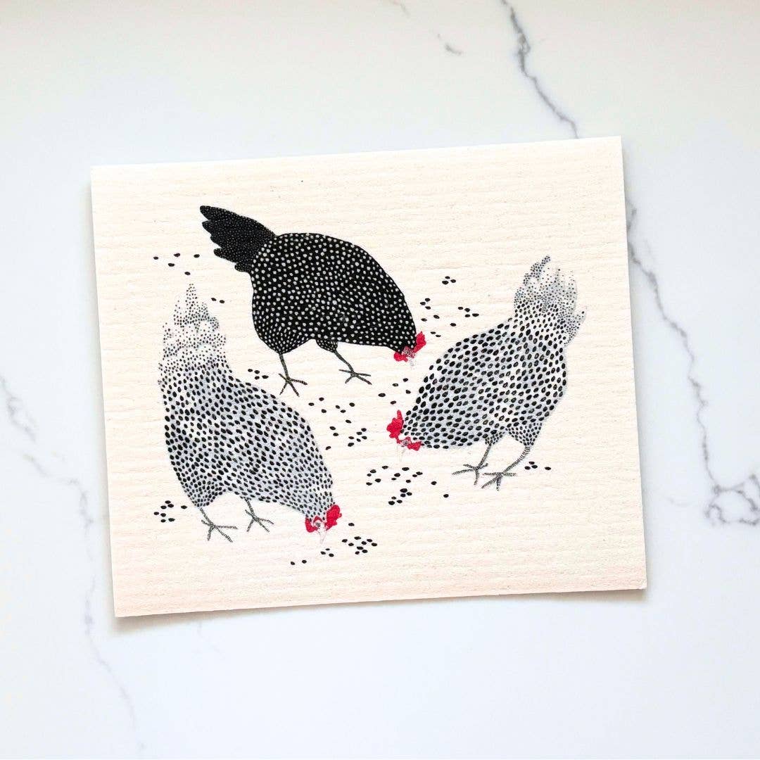 Sweetgum Home - Wholesale Dishcloth - Happy Chickens Swedish Dishcloth | Farmhouse kitchen2