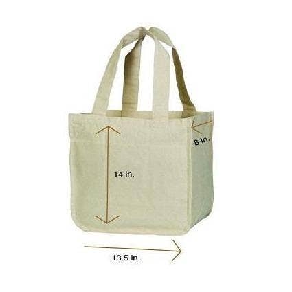 Organic Cotton Mart - Vendita all'ingrosso Borsa per shopping/spesa - Borsa a tracolla unisex in puro cotone Canvas Shopping con maniche