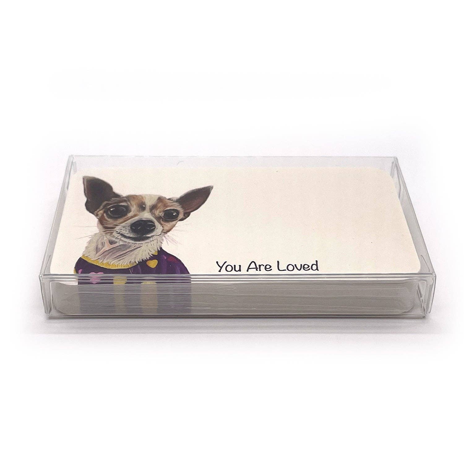 Woollybear Travels - Wholesale Stationery/Notecard Set - Pawsitive Notes- Rescued Chihuahua (Lunch Box Notes)4