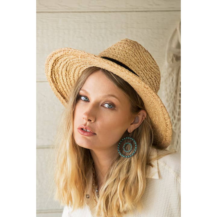 NATURAL Straw Panama Hat for wholesale on Faire