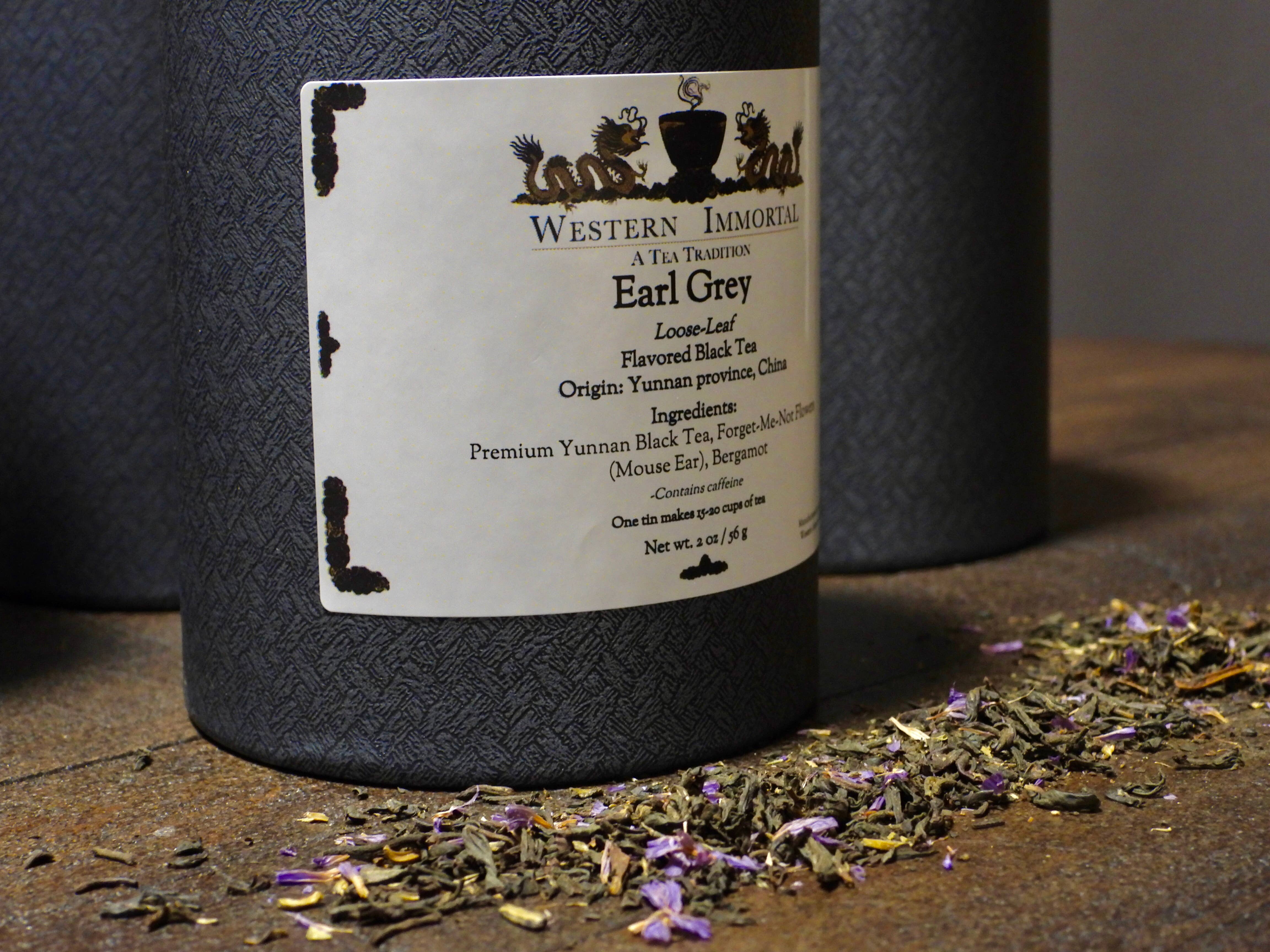 Western Immortal – wholesale Loose tea – Earl Grey 2 oz Gift Tin3