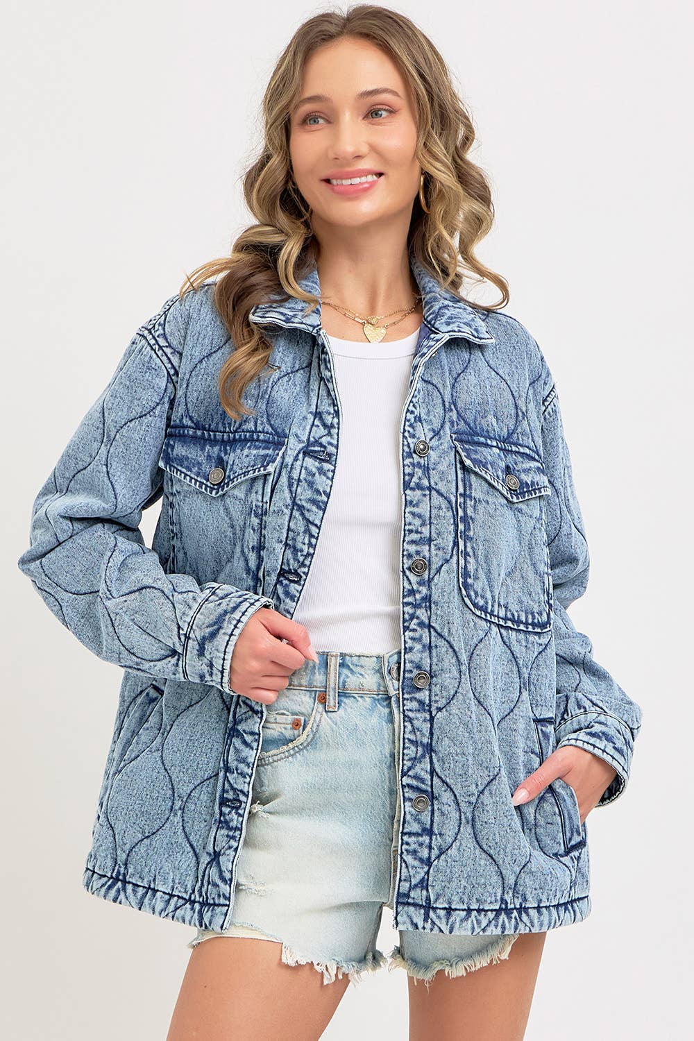 QUILTED DENIM JACKET  for wholesale on Faire0