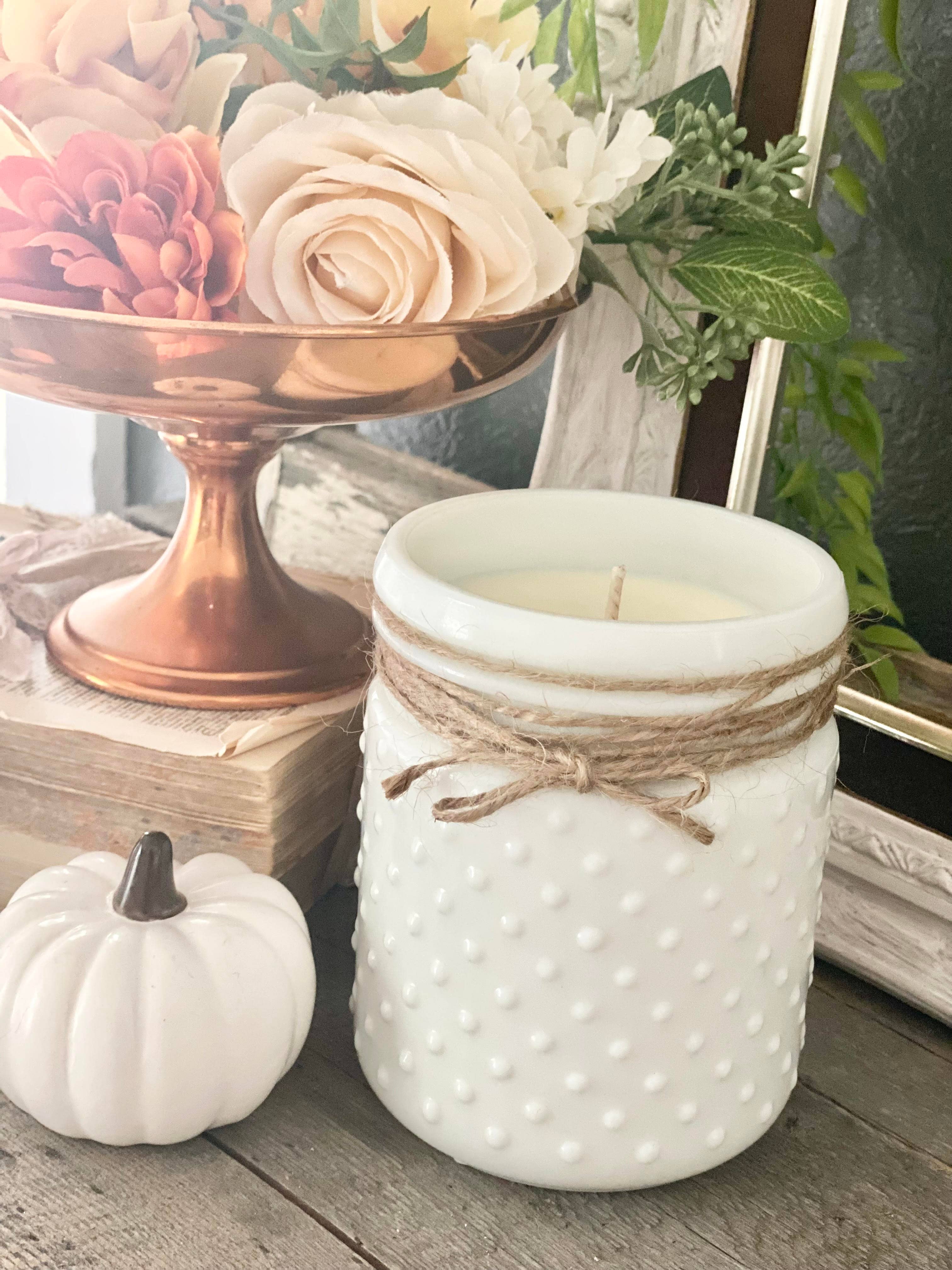 Montana Farmhouse Candles - Vente Bougie en bocal - Bocal à ongles, blanc, 24 onces0