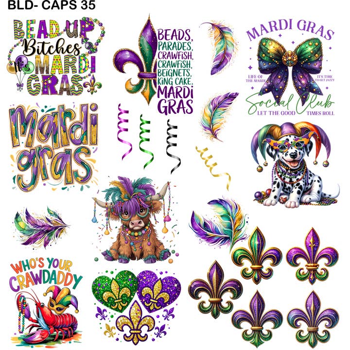 CAPS 35 Mardi Gras pour la vente par BLD Print Co