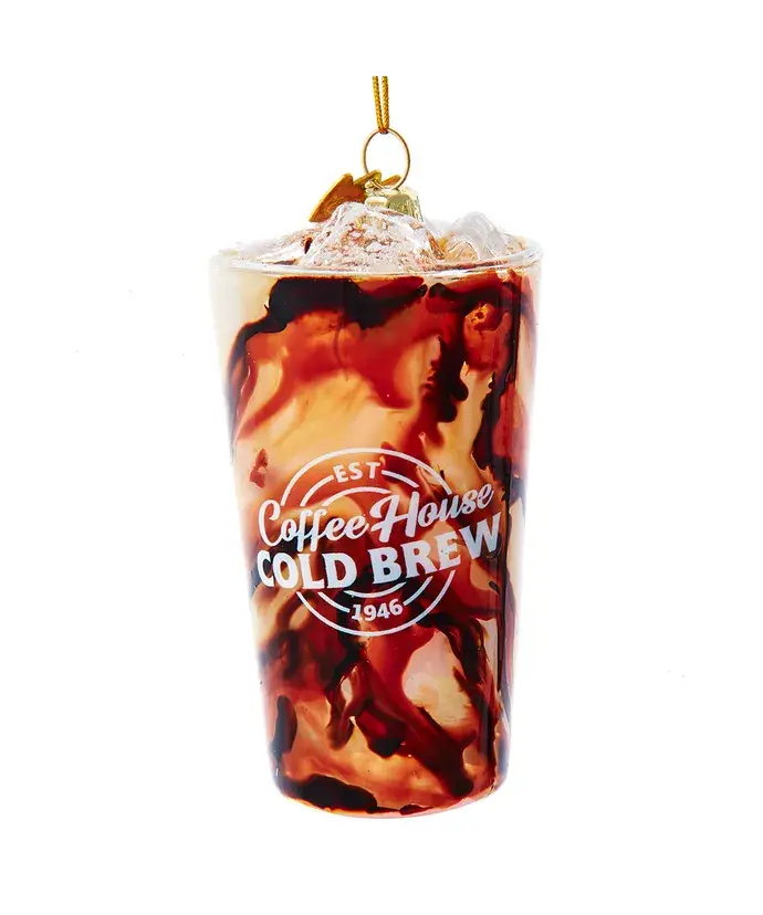 Kurt S. Adler, Inc. - Wholesale Ornament - 3.5"GLASS COLD BREW ICED COFFEE ORNAMENT0