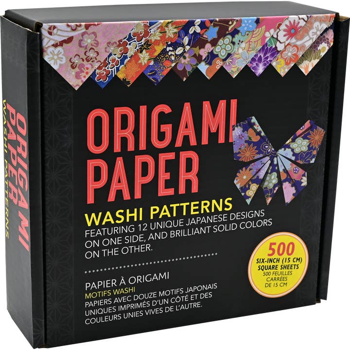 Peter Pauper Press - Wholesale Origami/Kirigami Paper - Origami Paper Washi Patterns (500 Sheets)