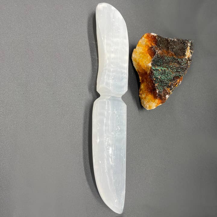 AW Artisan - Wholesale Spiritual Stone/Crystal - Selenita Ritual Knife - Classic8
