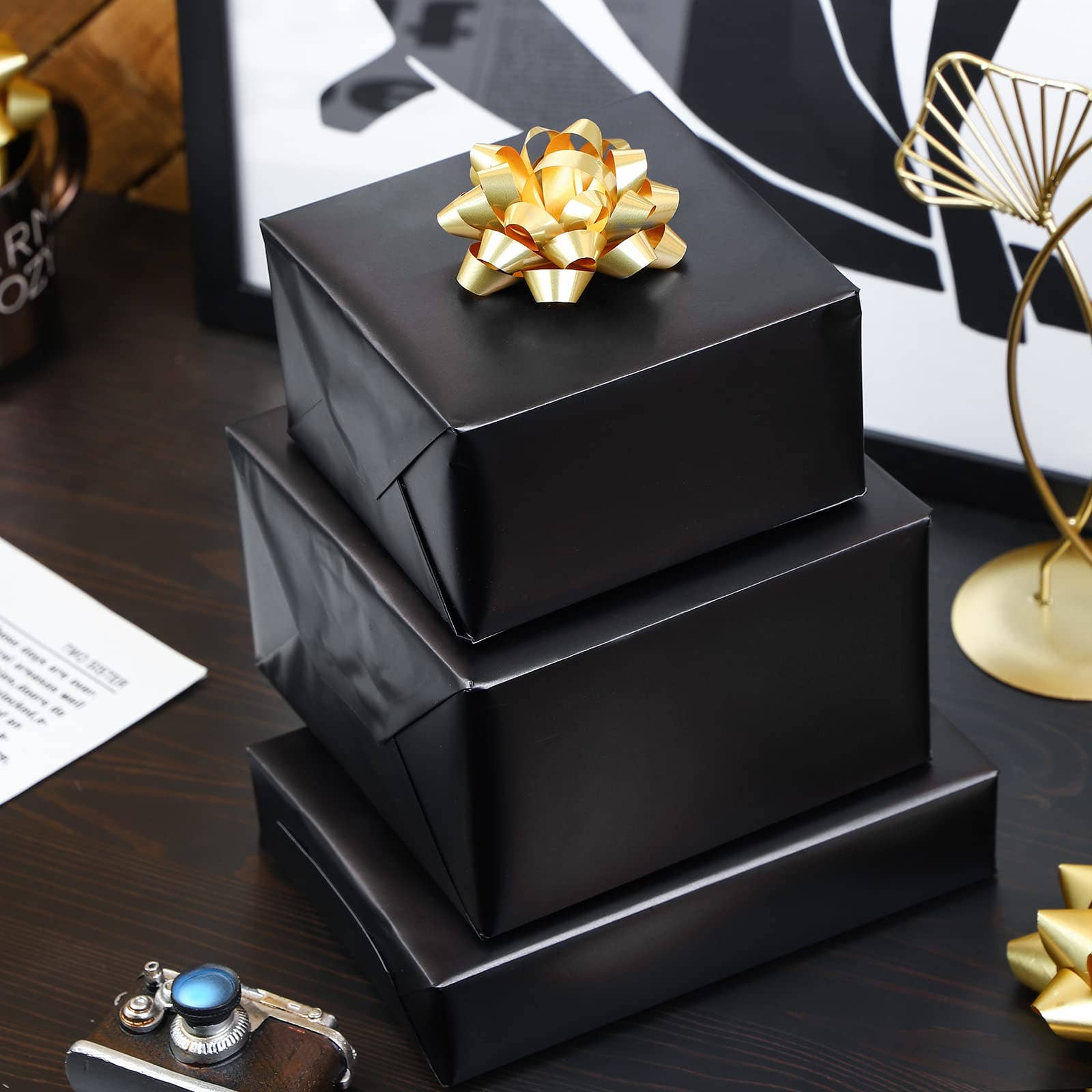 LA Ribbons Wholesale - Wholesale Wrapping Paper Roll - 30" x 417' Wrapping Paper Half Ream | Matte Black5