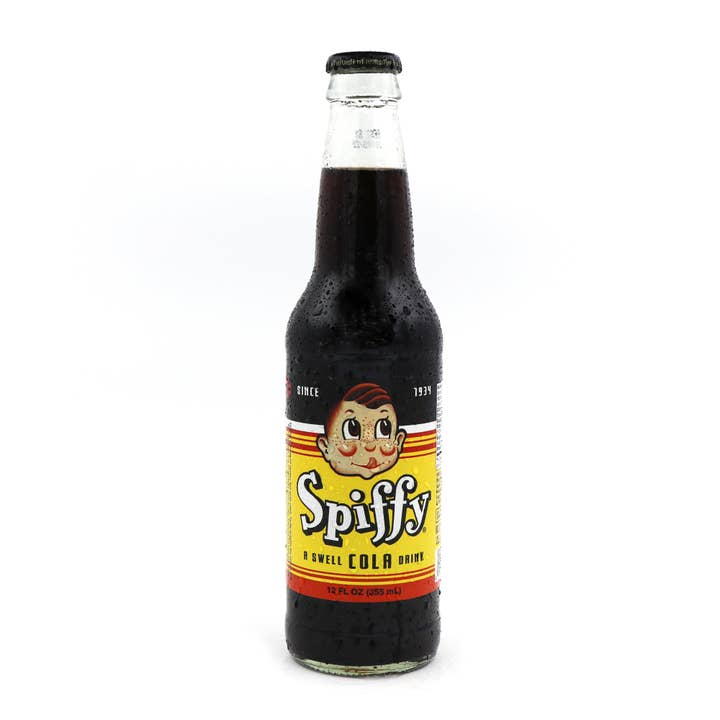 Grandpa Joe's Candy Shop - Wholesale Soda/Carbonated Drink - Spiffy Cola Soda, 12oz Glass Bottle 12ct