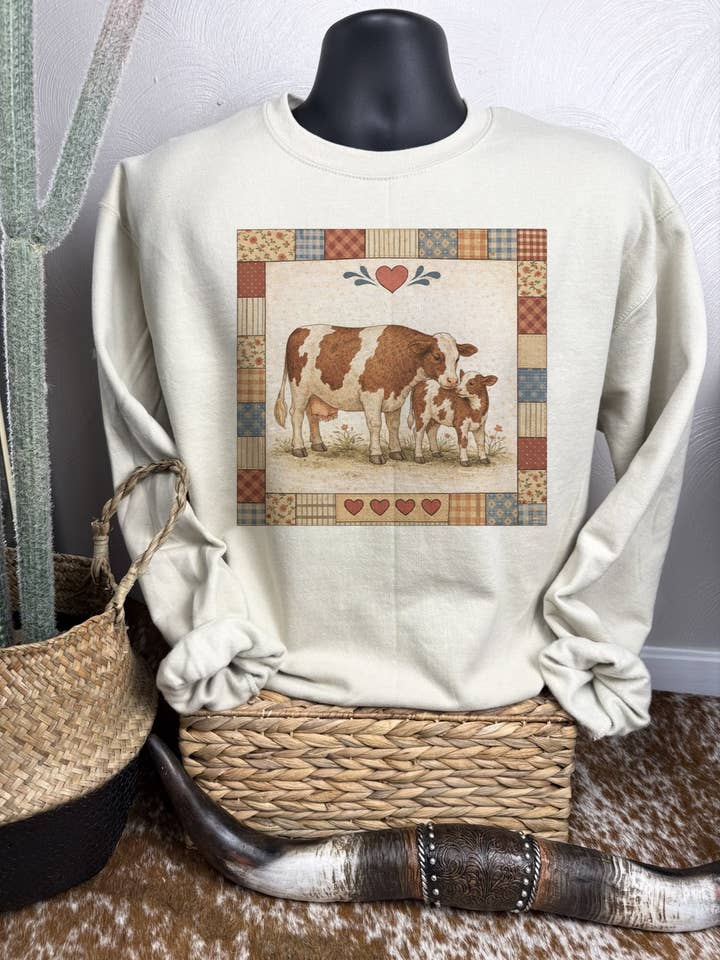 Cow Quilt Patch for wholesale by The Wild Buck Company