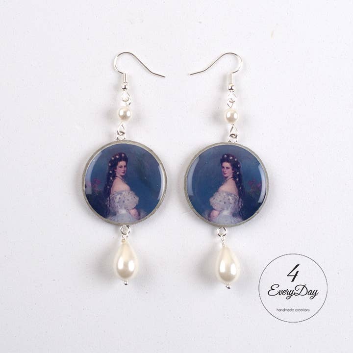 Boucles d'oreilles : Princesse Sissi (Elizabeth d'Autriche) pour la vente par 4everyday Handmade