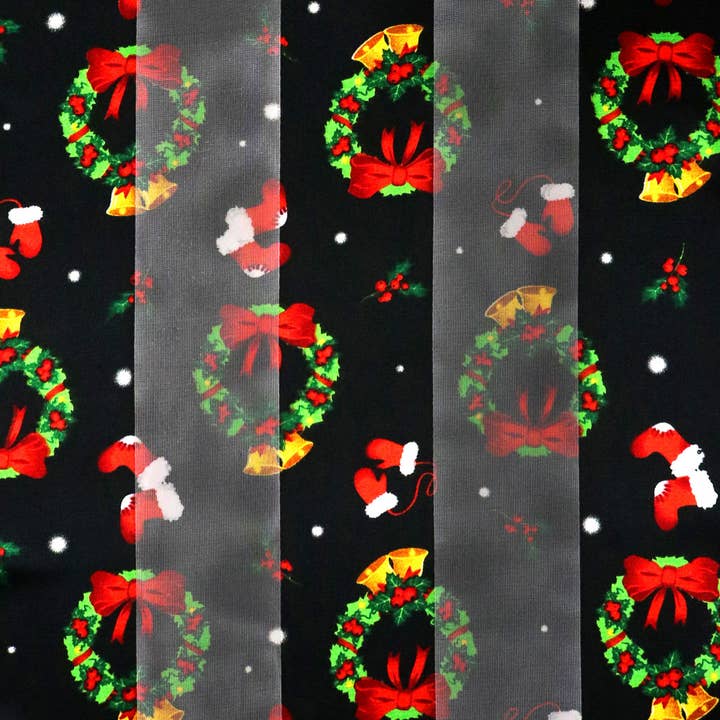 SP Sophia Collection - Wholesale Scarf - Unisex - Decorative Christmas Wreathe Neckerchief Scarf