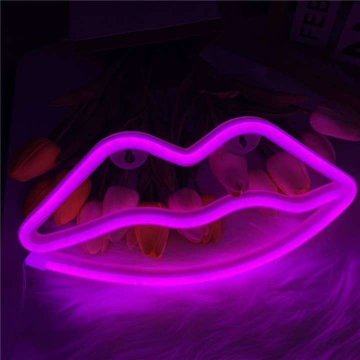 Lampe d'atmosphère au néon avec forme de lèvre créative pour la vente par Mirazshoes WholeSale
