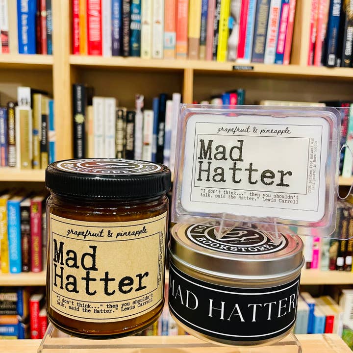 NovelTea Bookstore & Gifts - Wholesale Jar/Filled Candle - Mad Hatter - Grapefruit and Pineapple Scented Candle4