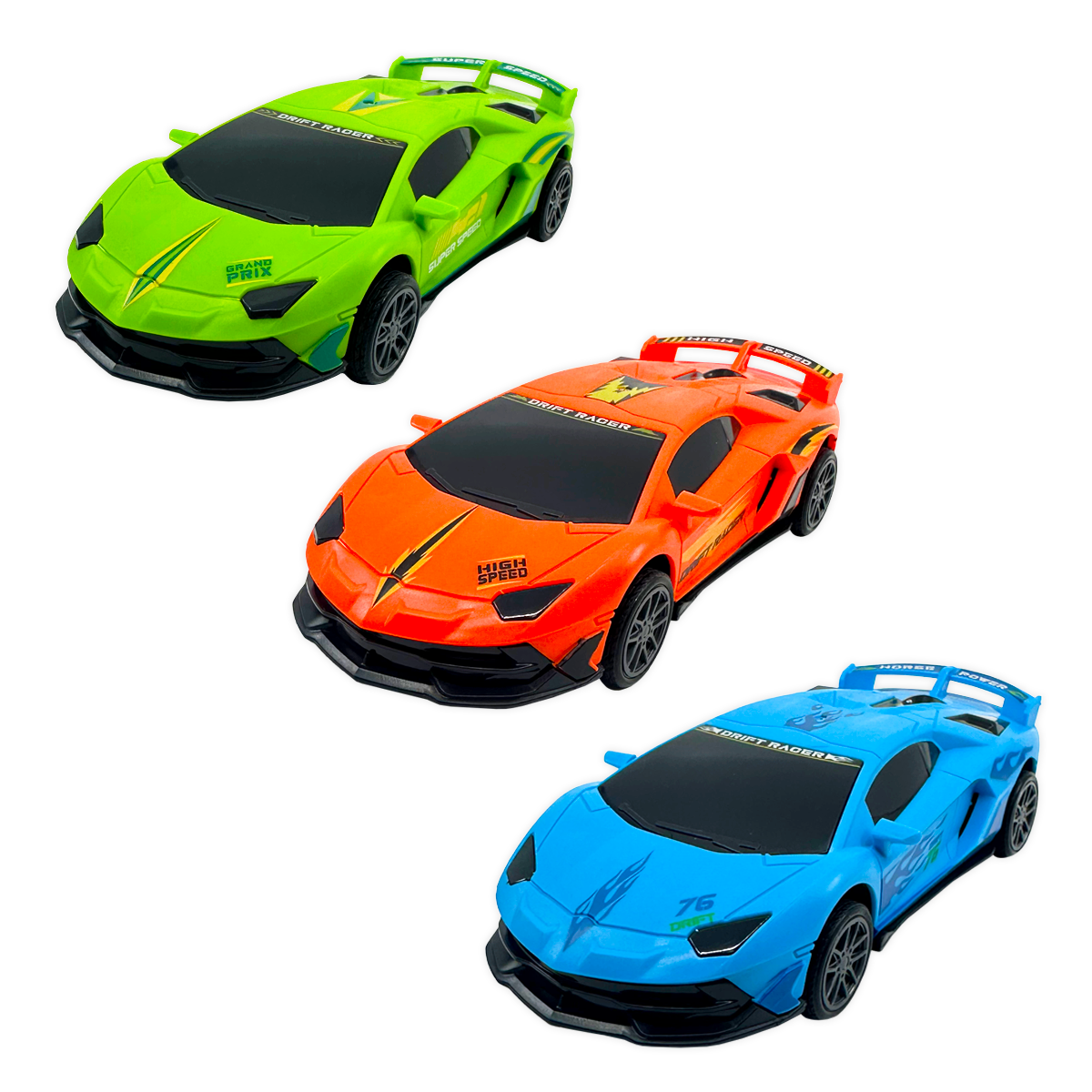 Novelty Brands - Wholesale Toy Car/Truck - Kids - Sideways Drift Racers Friction Car Assortment - 12/Display1