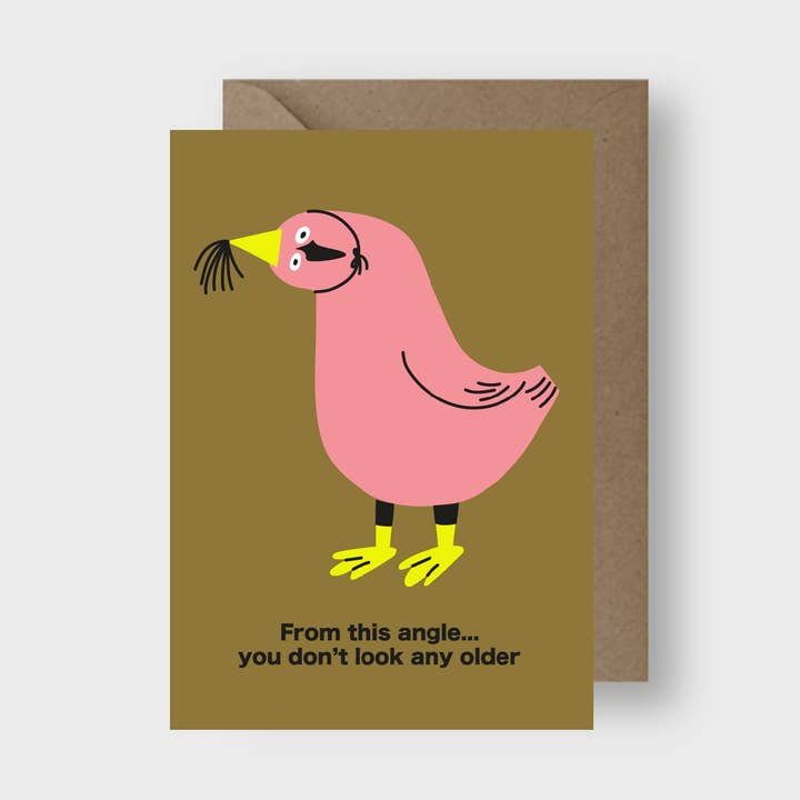 Funny Tilted Head Seagull Birthday Greeting Card for wholesale by Seekprint