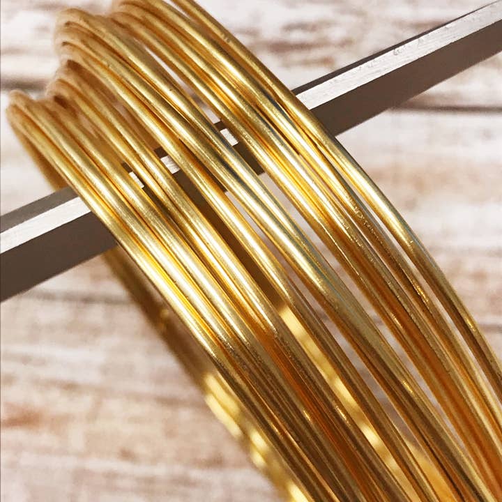 The Bead Bazaar - Wholesale Craft Supplies - Gold Plated Wire For Jewelry Making, Non Tarnish Gold Wire Supply, Non Tarnish Wire, 14 Gauge Wire, Thick Gold Wire, Gold Wire Wrapping, Jewelry