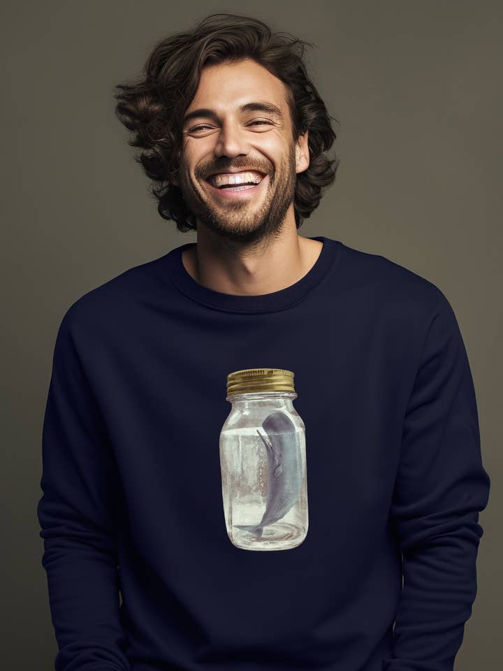 FELPA BLU MARINO DA UOMO EXTINCTION per la vendita all'ingrosso da parte di Wooop