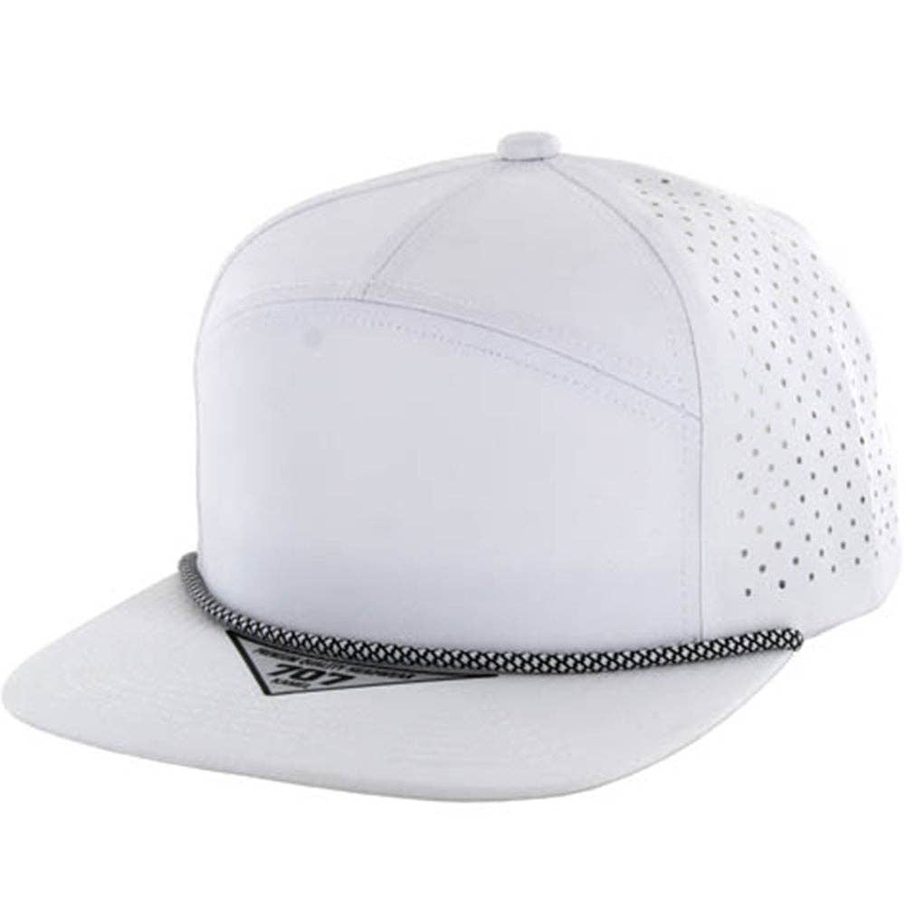 Zion Brand - Wholesale Flat Brim Cap - Unisex - BLANK 7 PANEL HYDRO WITH ROPE SNAPBACK CAP10