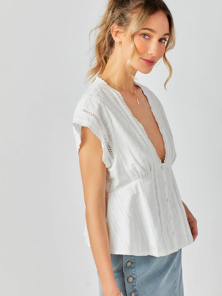 BABY PINK – Engroshandel Strikket top - Dame – Blondekombination Peplum Top15