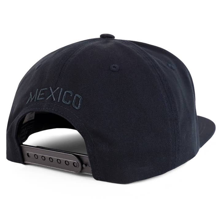 Trendy Apparel Shop - Wholesale Flat Brim Cap - Men's - Oversized Hecho en Mexico Eagle 3D Embroidered Flatbill Cap