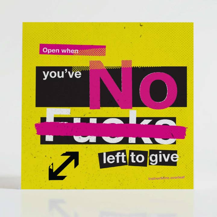 Open When You’ve No F*s Left to Give for wholesale by Brilliantly Brave